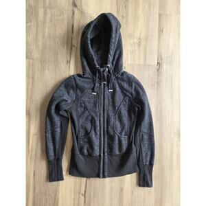 Zella Women's Dark‎ Grey Full Zip Up Hoodie Size Small
